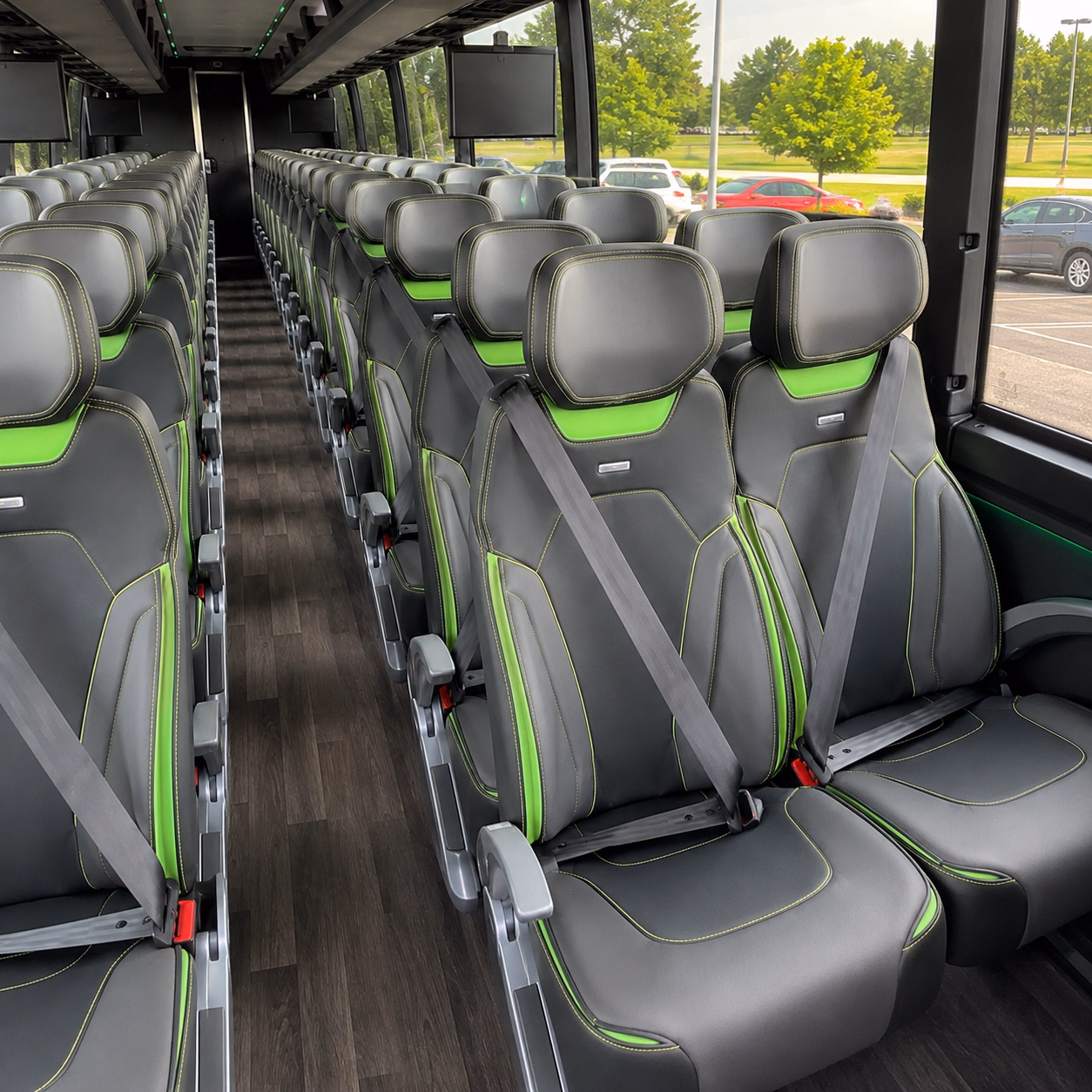 visalia charter bus interior