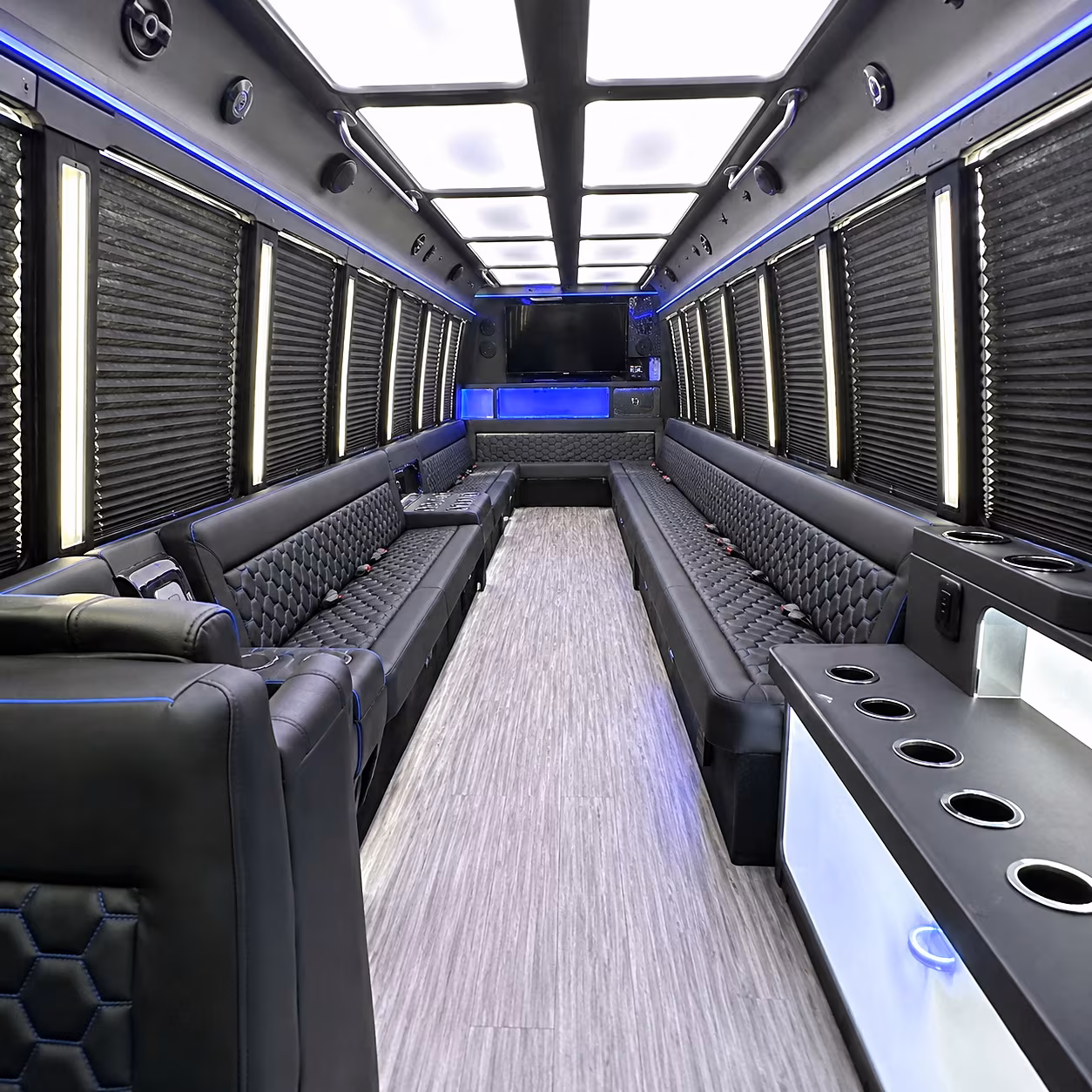 visalia party bus rental interior